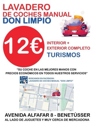 Traspaso lavadero de coches en Benetuser