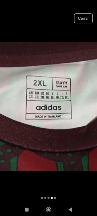 Camiseta Adidas México H. Lozano Talla XXL