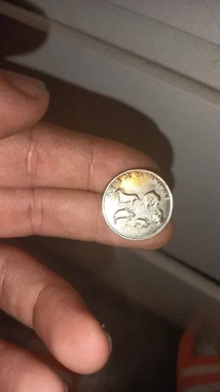 Moneda Plata CUEVA SANTIMAMIÑE