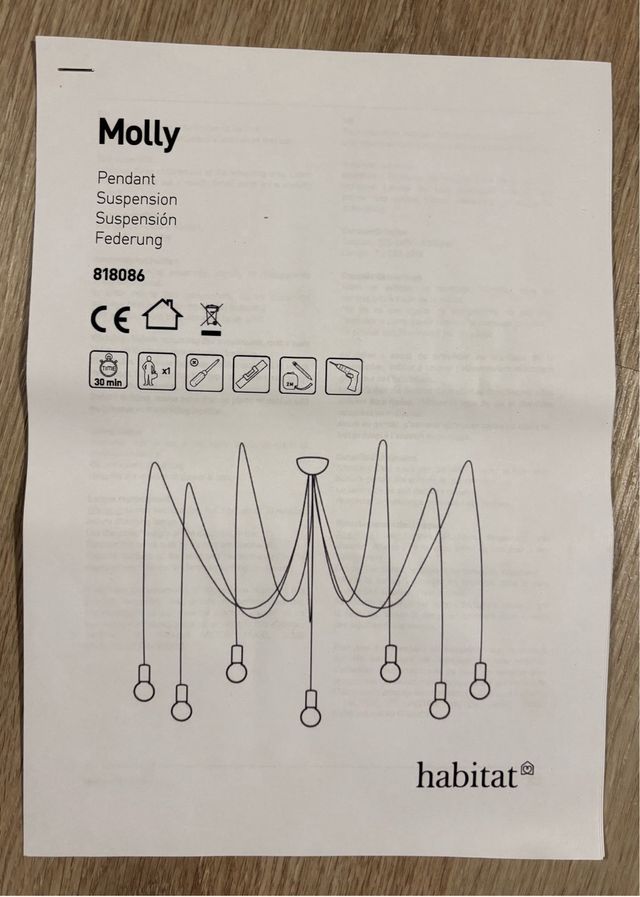 Lámpara Molly Habitat Negra
