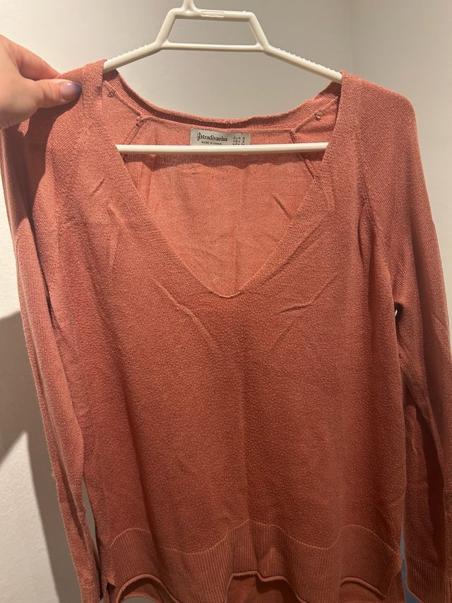 Blusa Stradivarius manga larga rosa coral Talla S