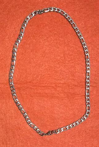 Cadena Acero Inoxidable Estilo Cubano Plata