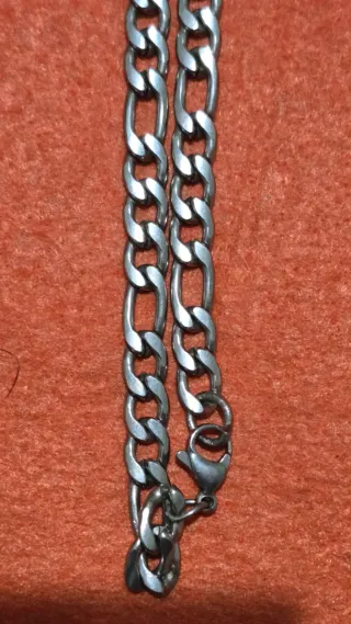 Cadena Acero Inoxidable Estilo Cubano Plata
