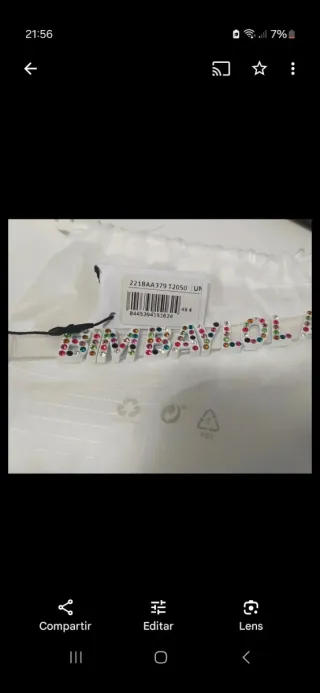 Pulsera Bimba y Lola Letras Strass Multicolor