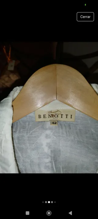 Traje de lino blanco chaquetita y falda - Benotti