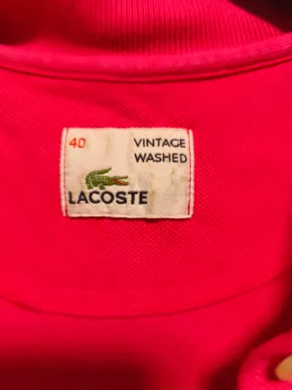 Polo Lacoste Mujer Rosa Talla S