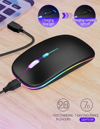 Ratón inalámbrico dual-mode recargable y silencios