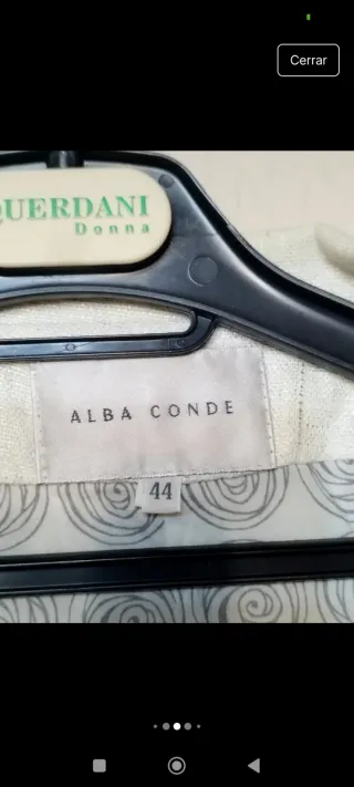 Traje de lino blanco chaqueta y falda - Alba Conde