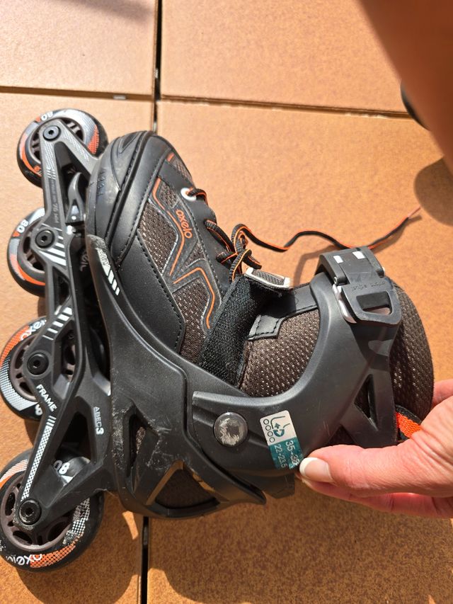 Pattini in linea neri da 35 a 38