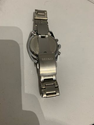Reloj Seiko Plateado Azul Cronógrafo