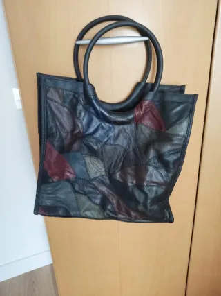 Bolso de paseo patchwork cuero