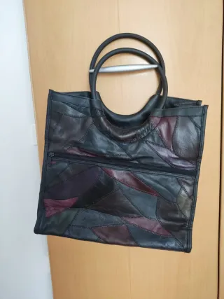 Bolso de paseo patchwork cuero