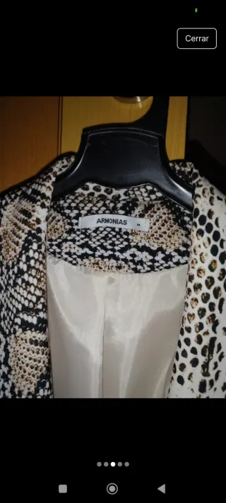 Blazer estampado serpiente entretiempo