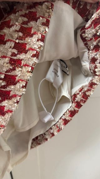 Conjunto rojo estilo Chanel ideal para Navidad