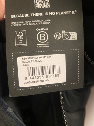 Plumas Ecoalf Negro Talla L Nuevo