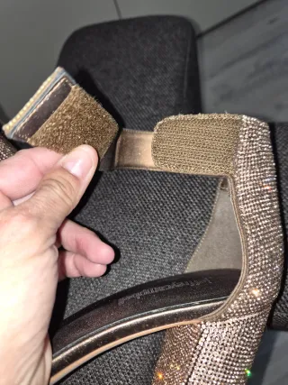 Sandalias Jeffrey Campbell Bronce Brillantes