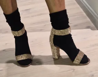 Sandalias Jeffrey Campbell Bronce Brillantes