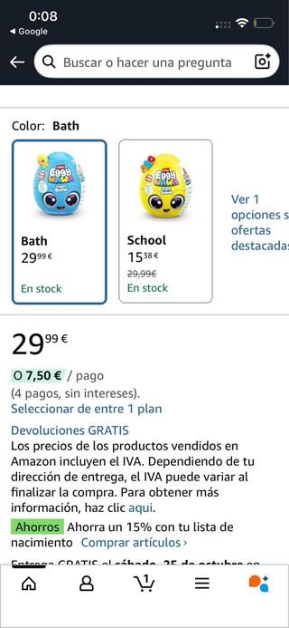 Juguete de baño Zuru Eggy Wawa