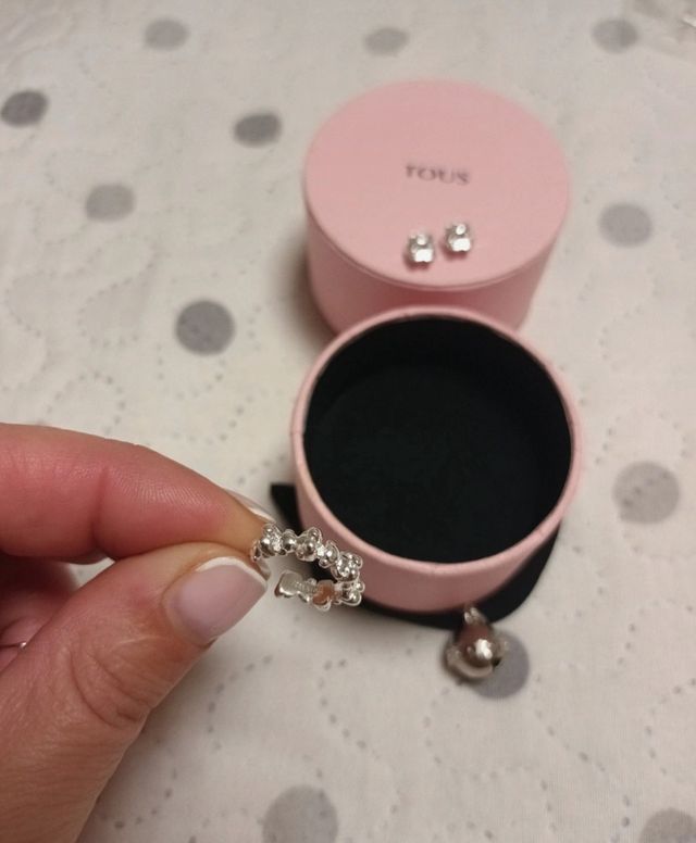 Pendientes Aro Tous Bear Plata