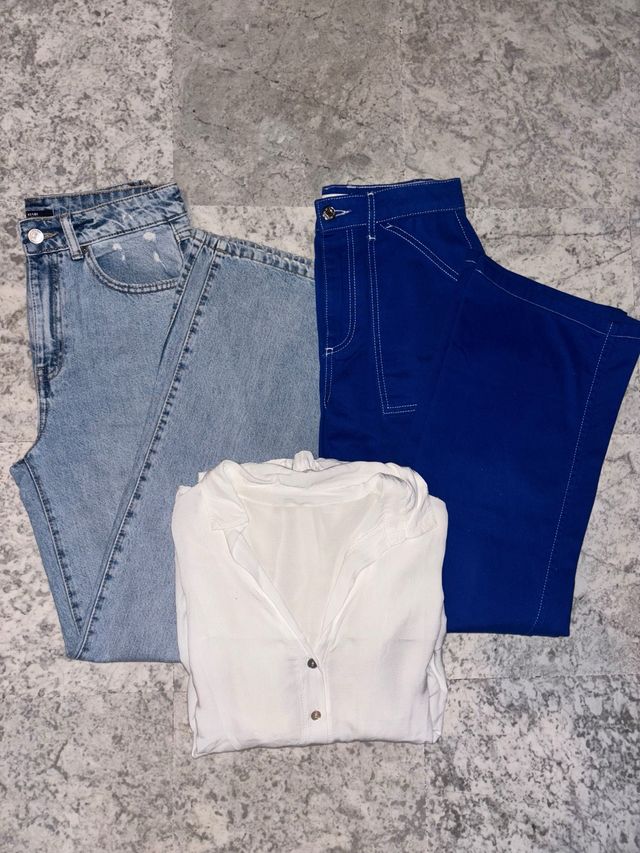 Conjunto 2 Jeans y Camisa