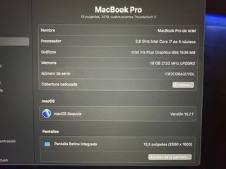 MacBook Pro 13 2019 Intel i7 16GB RAM