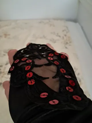 Pendientes Telaraña Halloween  y Guantes 