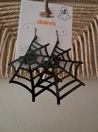 Pendientes Telaraña Halloween  y Guantes 