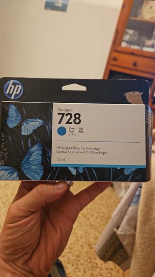 Cartucho Tinta HP DesignJet 728 Cian 130ml