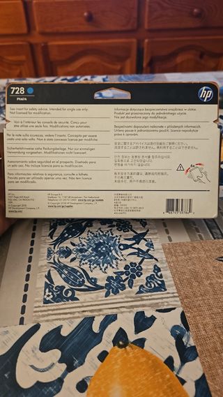 Cartucho Tinta HP DesignJet 728 Cian 130ml