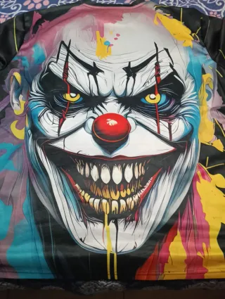 Camiseta Halloween Payaso Hit Talla2xl