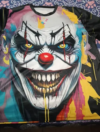 Camiseta Halloween Payaso Hit Talla2xl