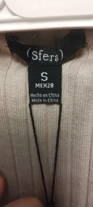 Chaleco mujer Sfera Piel Conejo Talla S Beige