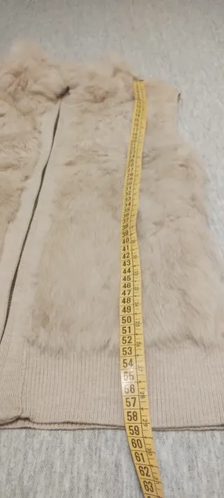 Chaleco mujer Sfera Piel Conejo Talla S Beige