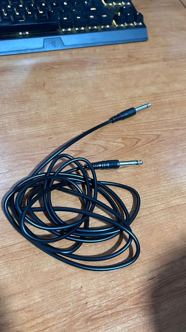 Cable Guitarra Eléctrica Jack 6.35mm Negro