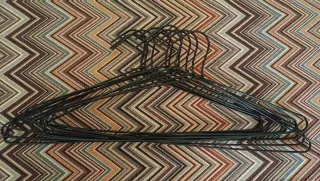 10 Perchas Metálicas Negras Nuevas