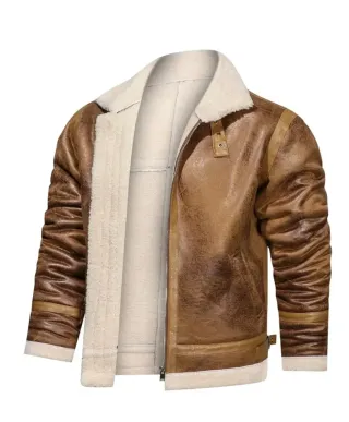 Chaqueta de aviador de cuero sintético TALLA XL