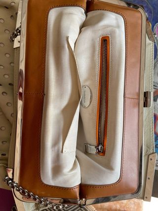 Bolso Bimba y Lola Beige/Dorado Perforado