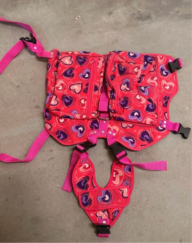 Arnés para perro con estampado de corazones