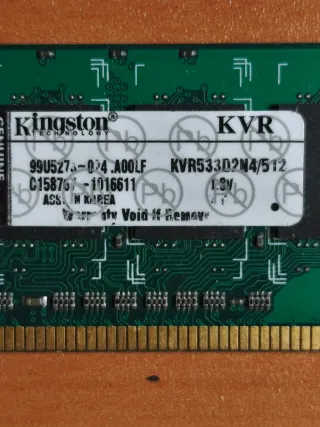 Memoria RAM DDR2 512MB Kingston