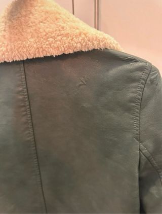 Chaqueta Zara Piel Sintética Verde
