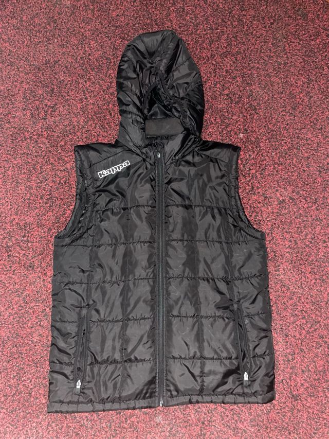 Gilet Kappa nero con cappuccio