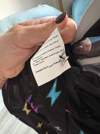 Blusa fiesta negra con transparencias y rayos