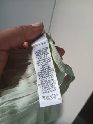 Top pizzo verde taglia unica