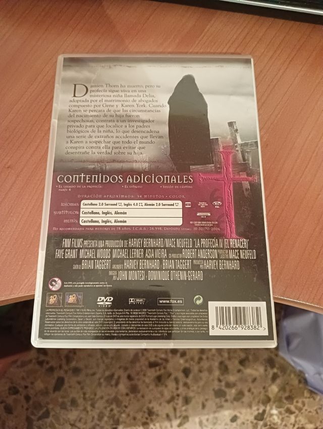 LA PROFECIA 4 EL RENACER DVD TERROR