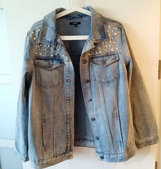 Chaqueta vaquera Kiabi perlas Talla M