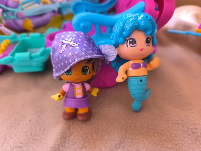 Pinypon Carruaje Sirenas + Barco Pirata+2 Muñecas