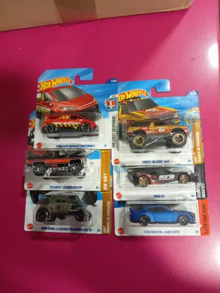 Lote 6 Coches Hot Wheels