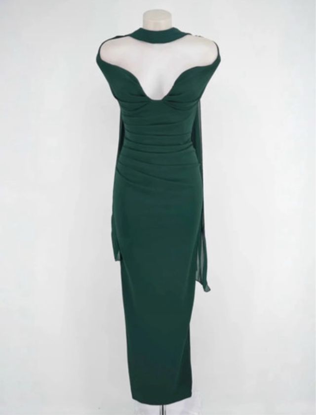 Vestido verde elegante talla única