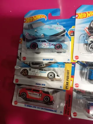 Lote Hot Wheels: Honda, Mazda, Datsun