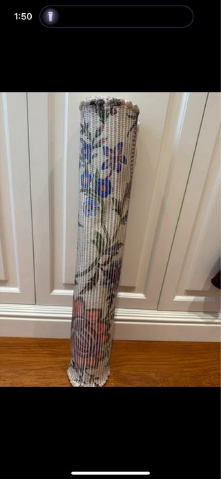 Alfombra Zara Home floral beige multicolor 70x200.